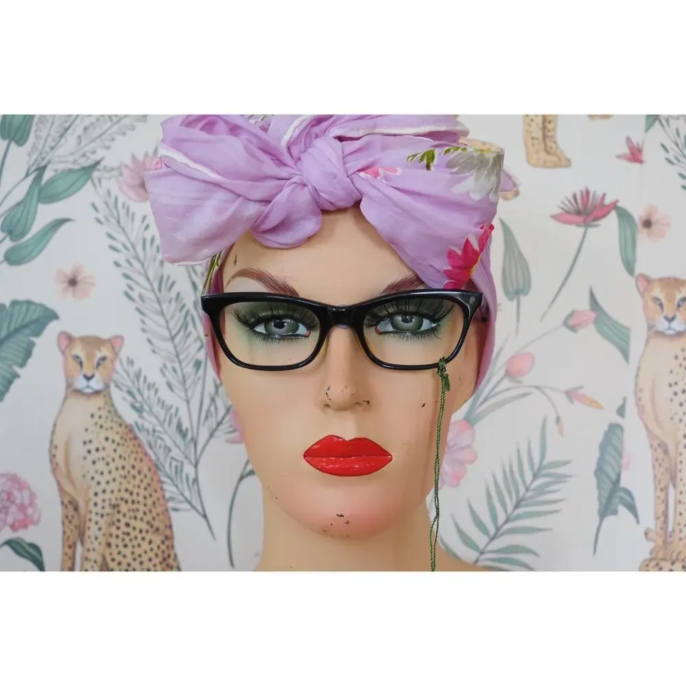 Vintage 1960s De Lotto Cat Eye Eyeglasses Italy Rockabilly Pin Up Retro MCM